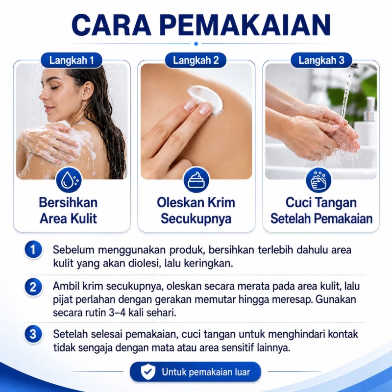 Panduan tiga langkah pemakaian Lipoma Removal Cream